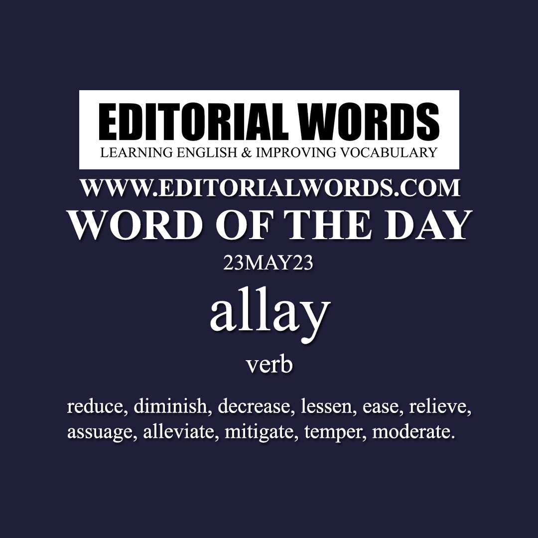 Word of the Day (allay)-23MAY23