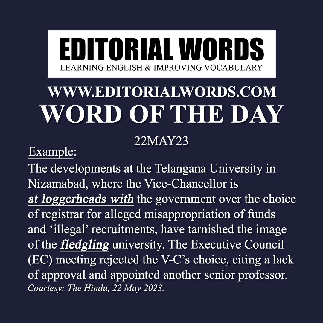 Word of the Day (fledgling)-22MAY23