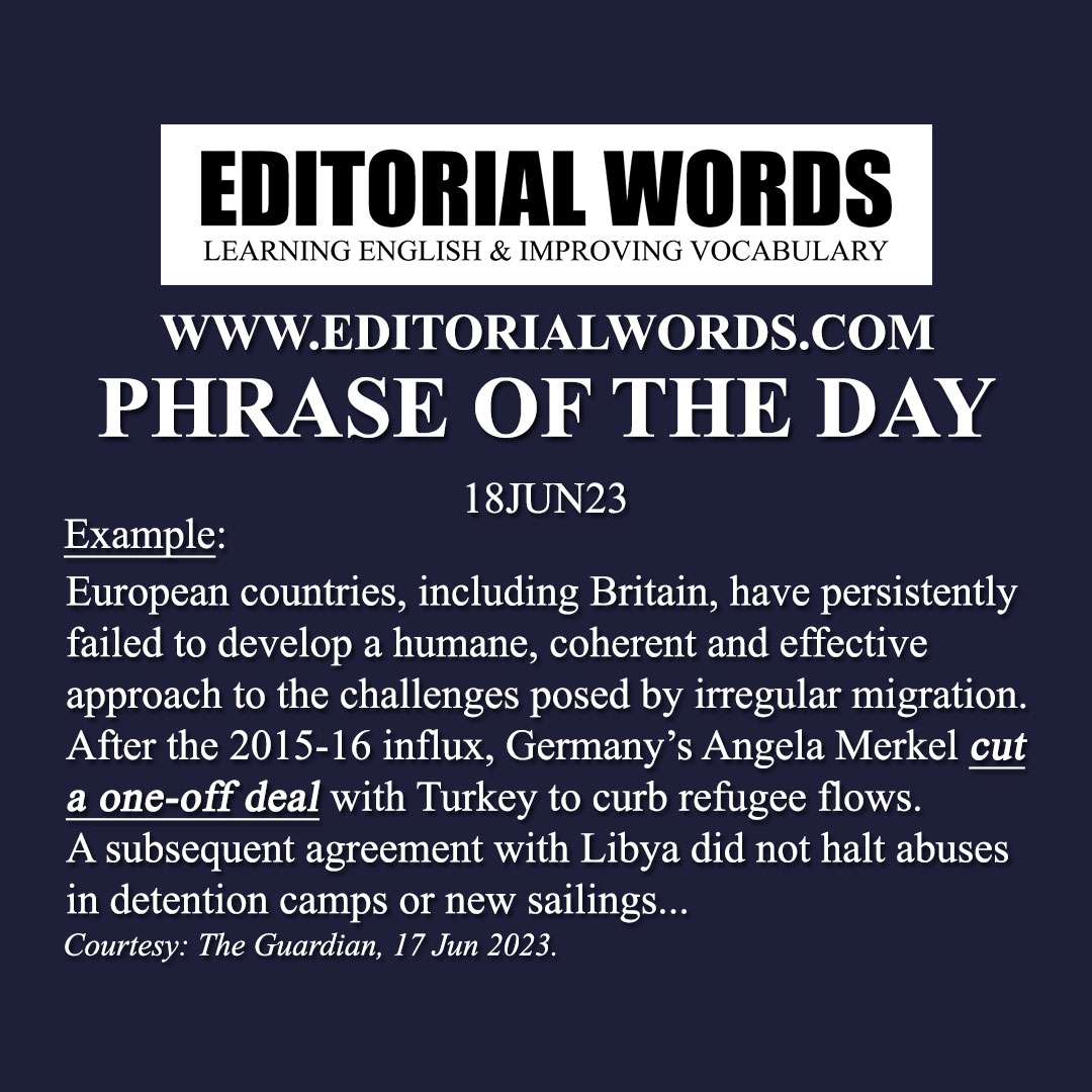 Phrase of the Day (cut a deal)-18JUN23