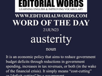 Word of the Day (austerity)-21JUN23