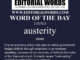 Word of the Day (austerity)-21JUN23