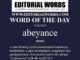 Word of the Day (abeyance)-27JUN23