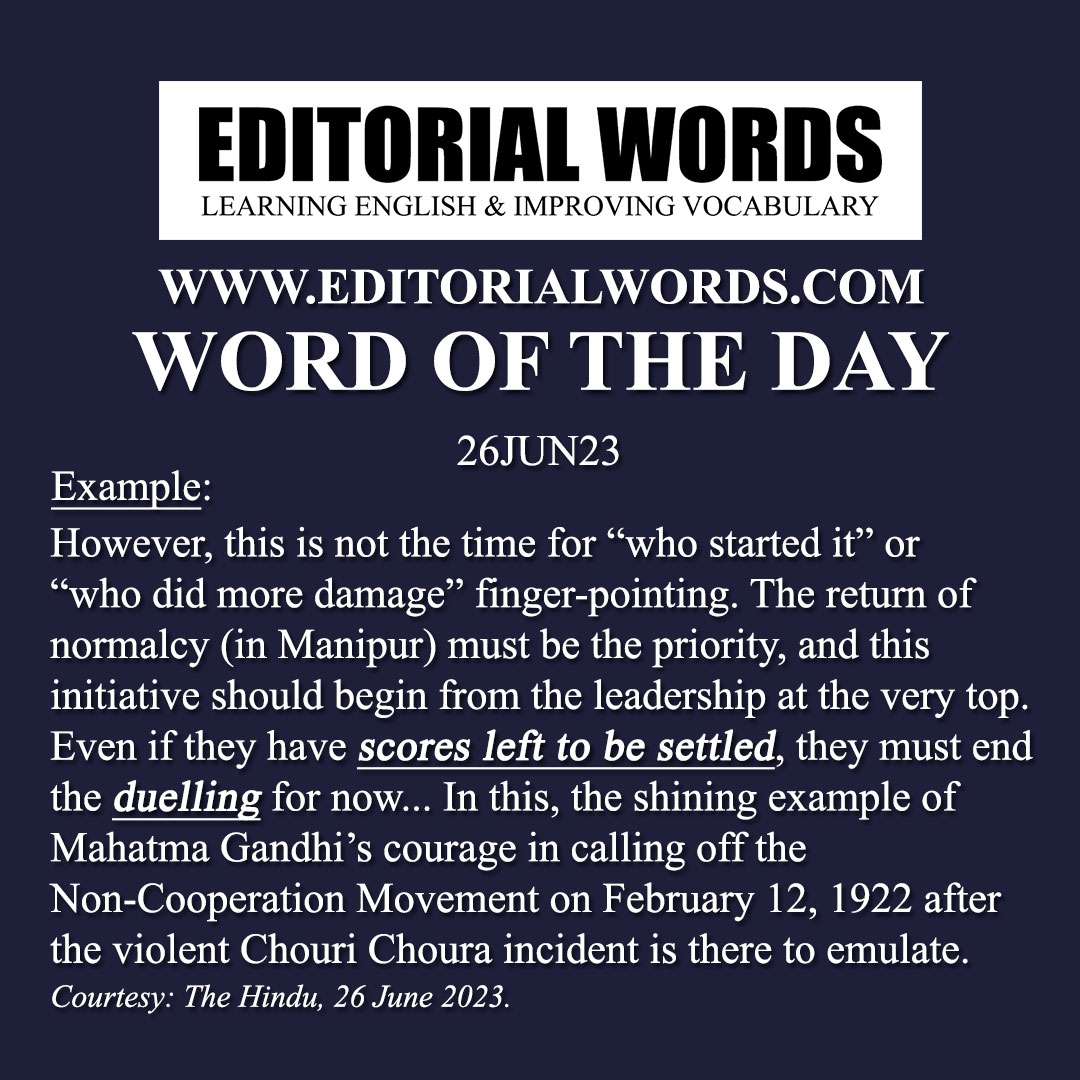 Word of the Day (duelling)-26JUN23