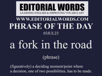 Phrase of the Day (a fork in the road)-03JUL23