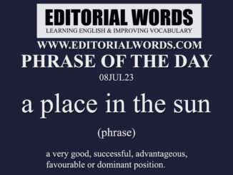 Phrase of the Day (a place in the sun)-08JUL23