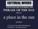 Phrase of the Day (a place in the sun)-08JUL23