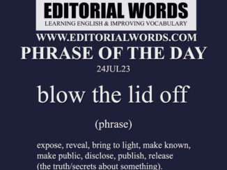 Phrase of the Day (blow the lid off)-24JUL23