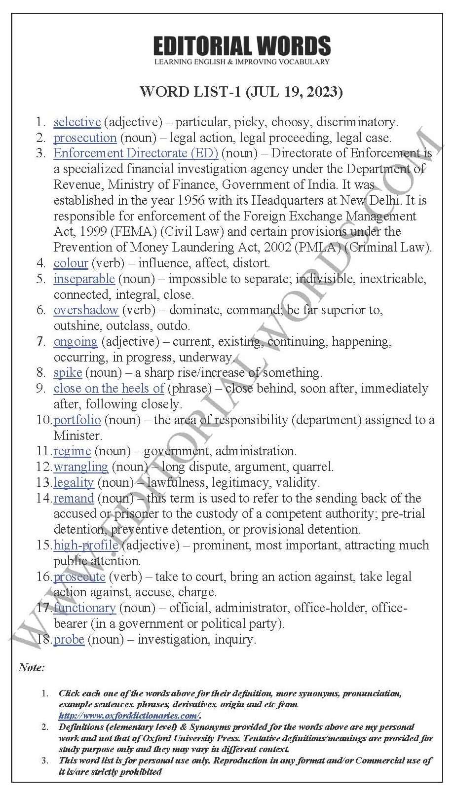 The Hindu Editorial (Selective prosecution) – Jul 19, 2023