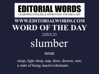 Word of the Day (slumber)-22JUL23