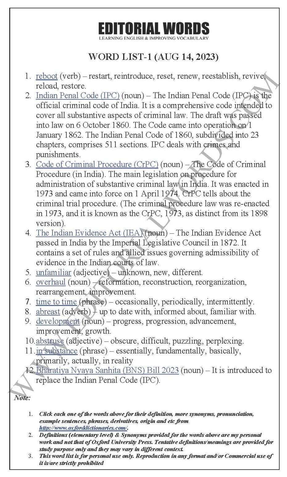 The Hindu Editorial (Rebooting the codes) – Aug 14, 2023