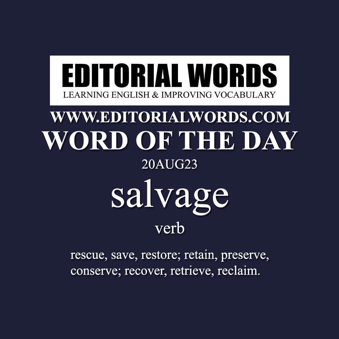 Word of the Day (salvage)-20AUG23