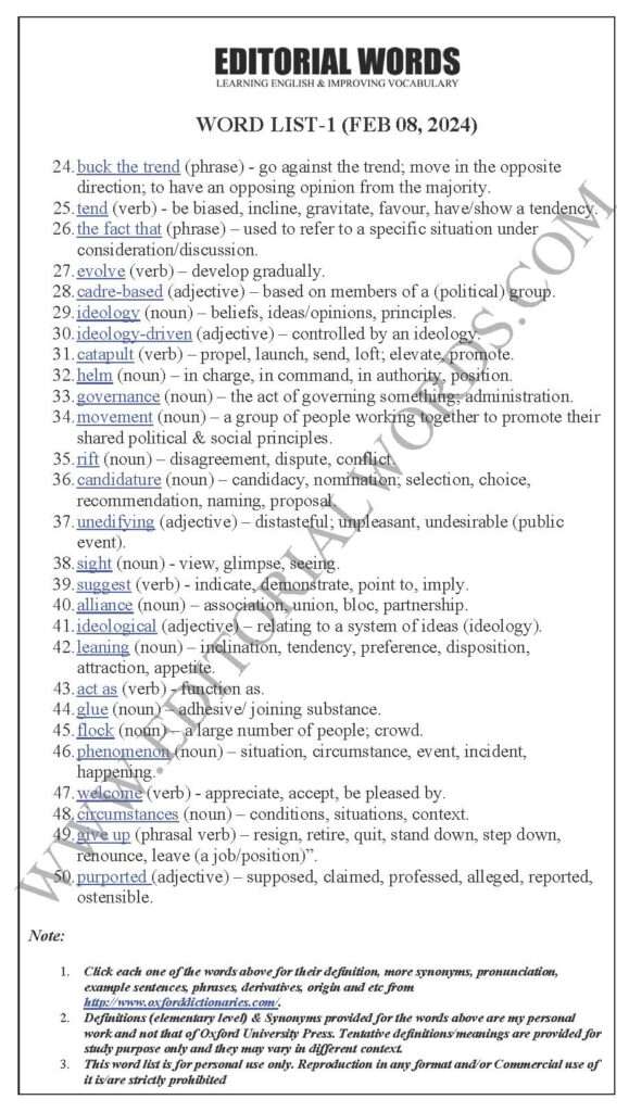 The Hindu Editorial (Winning trust) – Feb 08, 2024 - Editorial Words