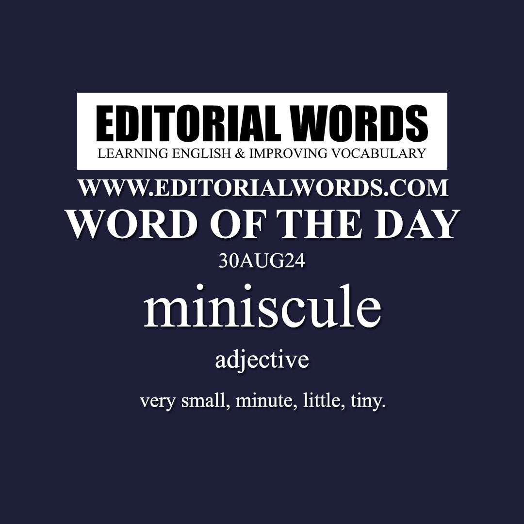 Word of the Day (miniscule)-30AUG24