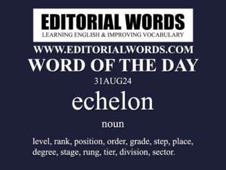 Word of the Day (echelon)-31AUG24