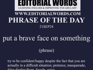 Phrase of the Day (put a brave face on something)-21SEP24