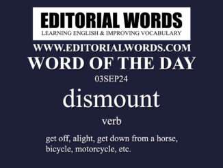 Word of the Day (dismount)-03SEP24