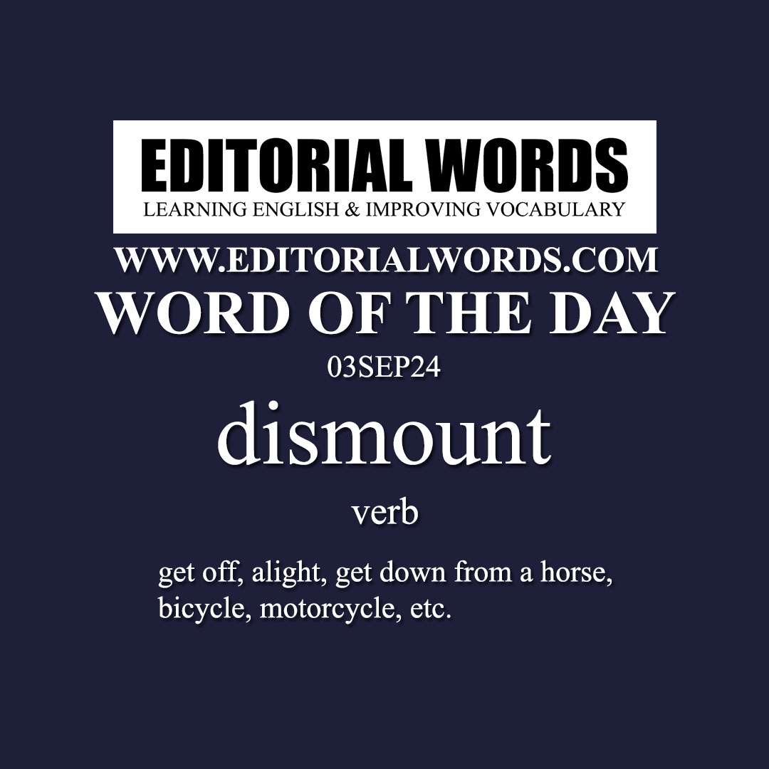 Word of the Day (dismount)-03SEP24