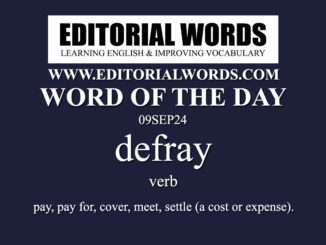 Word of the Day (defray)-09SEP24