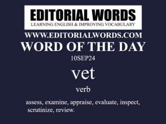 Word of the Day (vet)-10SEP24