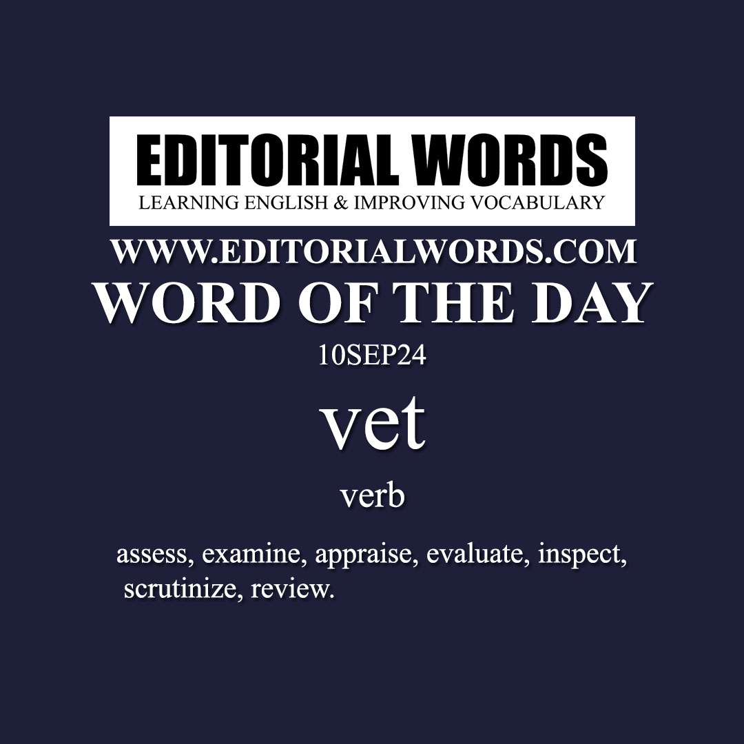 Word of the Day (vet)-10SEP24