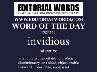 Word of the Day (invidious)-12SEP24