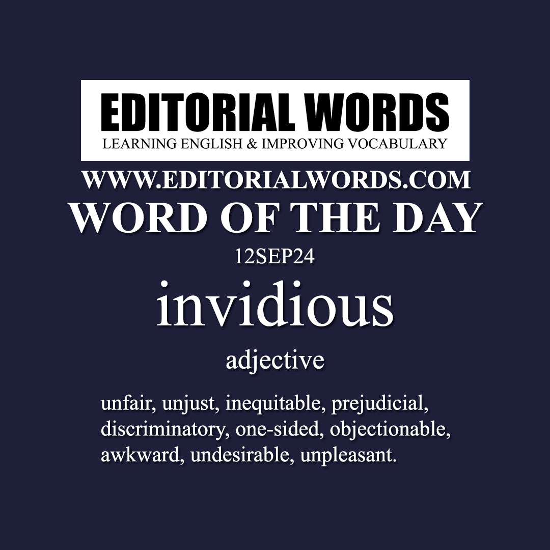 Word of the Day (invidious)-12SEP24