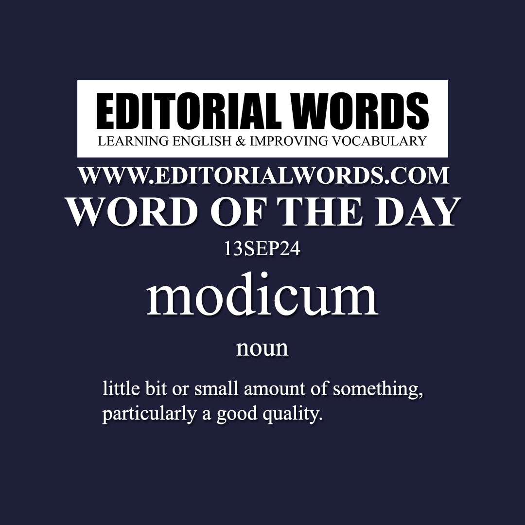 Word of the Day (modicum)-13SEP24