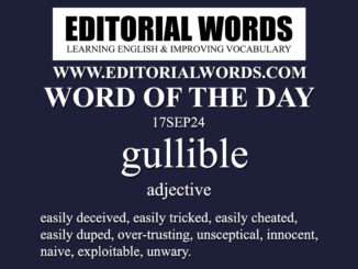 Word of the Day (gullible)-17SEP24