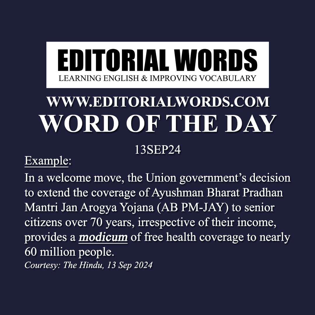 Word of the Day (modicum)-13SEP24