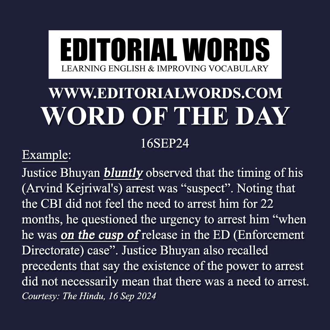 Word of the Day (bluntly)-16SEP24