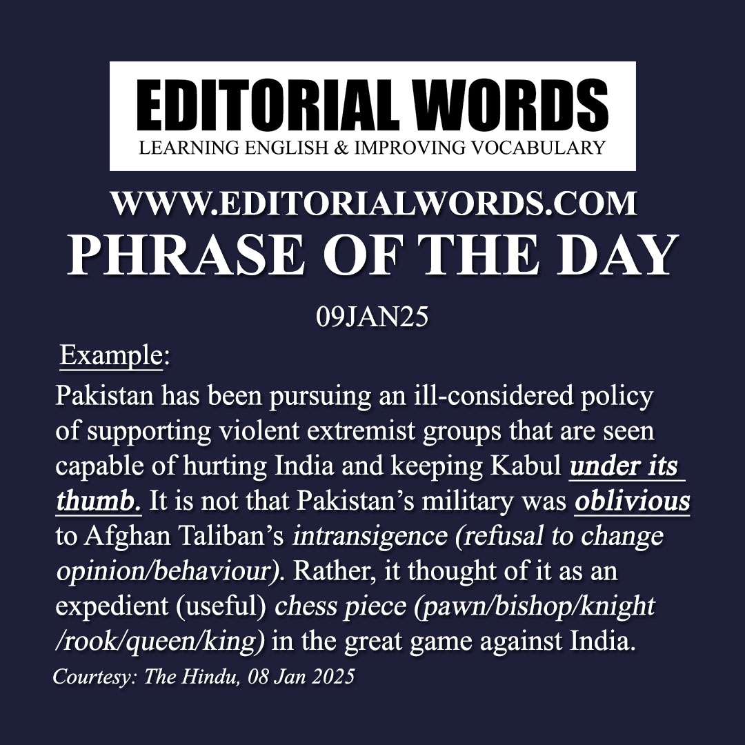 Phrase of the Day (under someone's thumb)-09JAN25