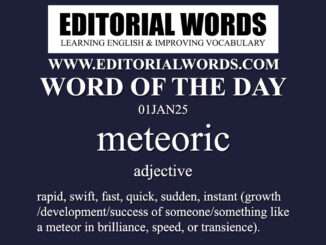 Word of the Day (meteoric)-01JAN25