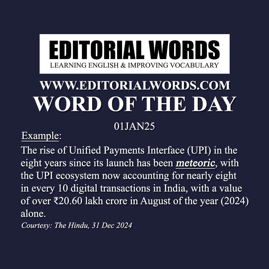 Word of the Day (meteoric)-01JAN25